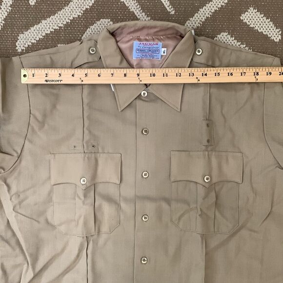 Vintage New Jaguar Tropical By Conqueror Styled Service Shirt Short Sleeve XL - Picture 16 of 17